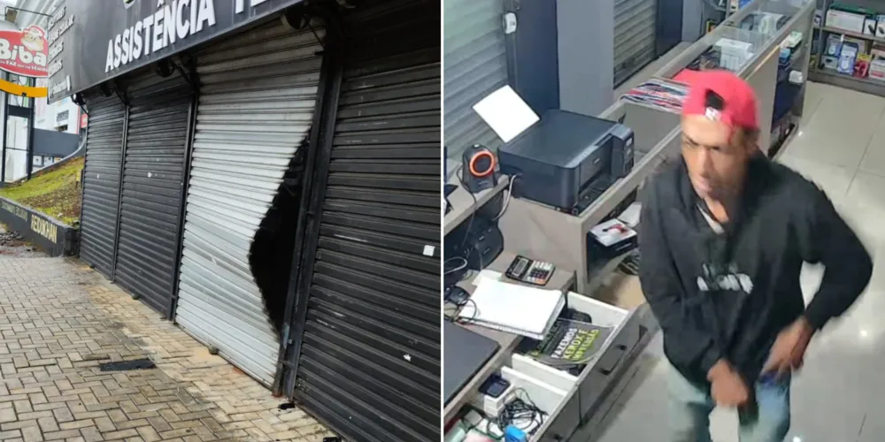 O homem roubou 12 celulares da loja
