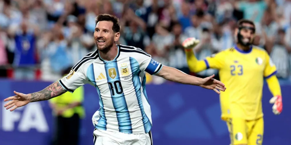 Messi marcou três gols na partida contra a Argélia, pela Copa do Mundo de 2026