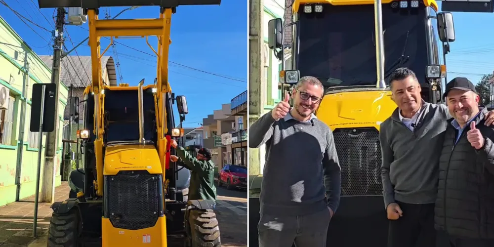 Douglas Modesto e Marcelo Rangel acompanharam a entrega do equipamento