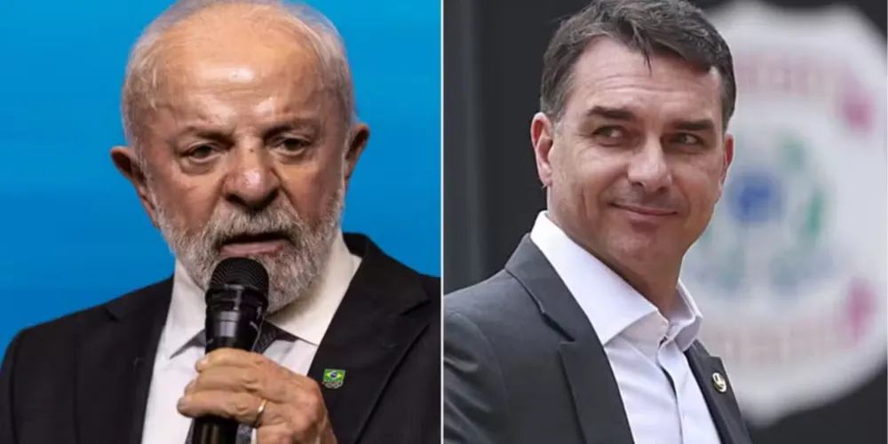 Luiz Inácio Lula da Silva e Flávio Bolsonaro lideram as intenções de voto