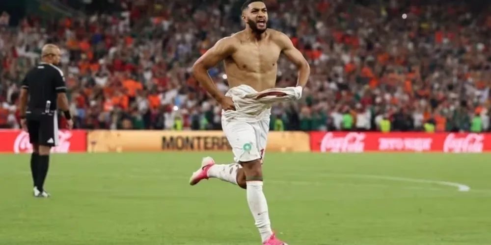 Ismael Saibari, autor do pênalti que definiu a classificação de Marrocos sobre a Holanda
