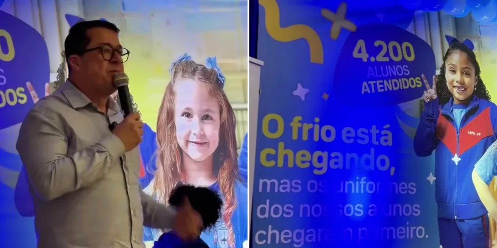 O prefeito Diego Ribas esteve presente durante a cerimônia de entrega