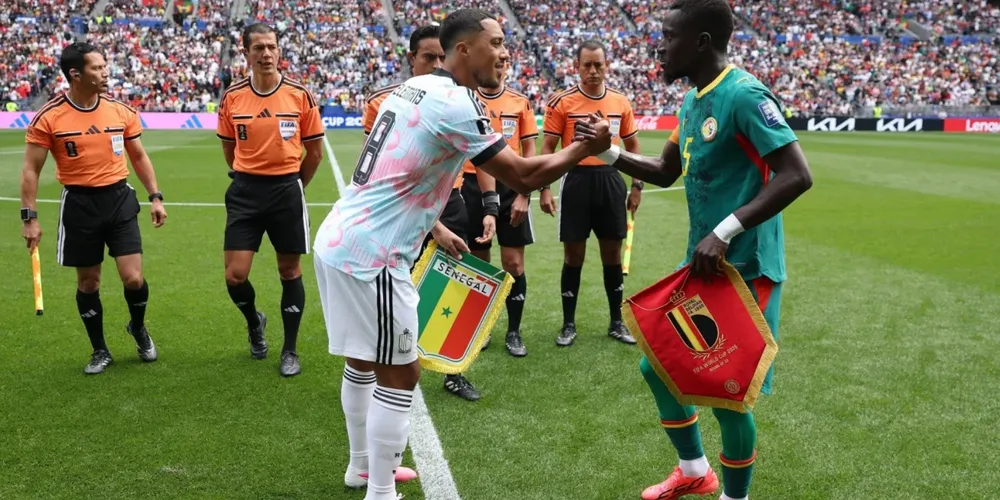 Sorteio pré-jogo entre Bélgica e Senegal