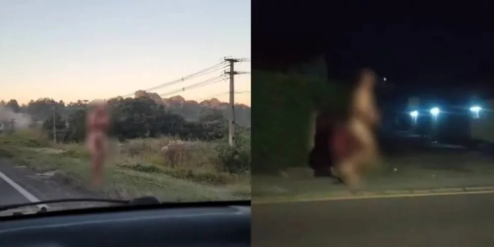 Homem pelado corre pelas ruas do bairro São Braz