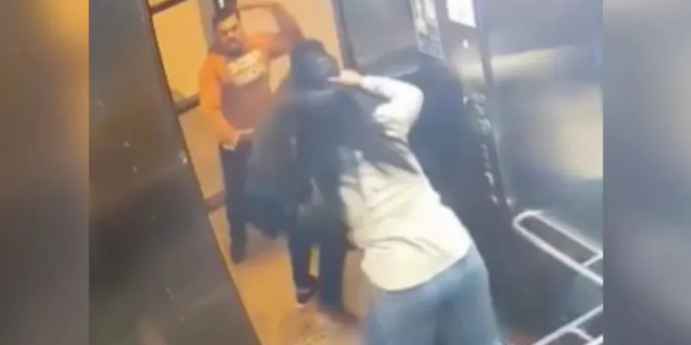 Momento da agressão