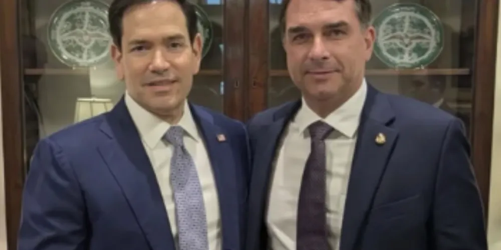 Marco Rubio e Flávio Bolsonaro