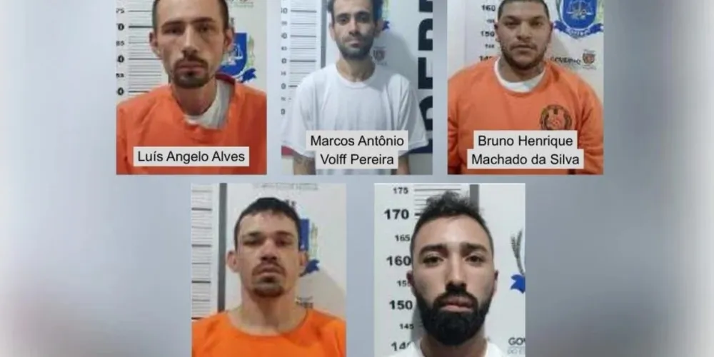Detentos que escaparam da Cadeia Pública de Dois Vizinhos