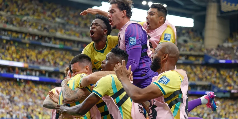 Comemoração de gol do Brasil