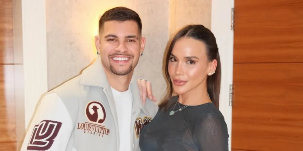 Bruno Guimarães e esposa