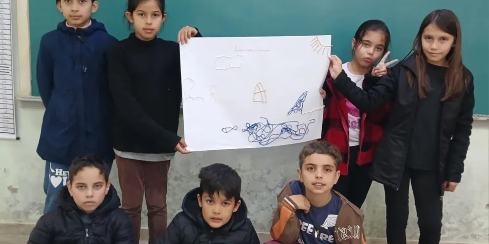 Educandos colocaram no papel seus aprendizados