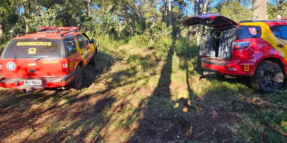 Ao todo, mais de 20 militares atuaram, as equipes de buscas percorreram toda a região