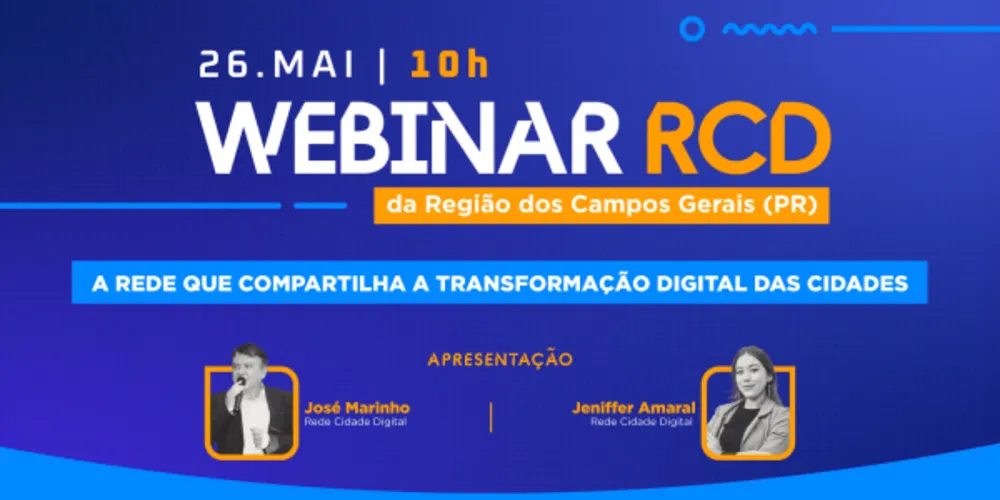 O Webinar das Cidades Digitais integra uma série de encontros promovidos pela Rede Cidade Digital