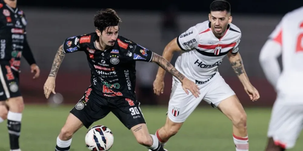 Operário e Botafogo em jogo da 27ª rodada da Série B de 2025