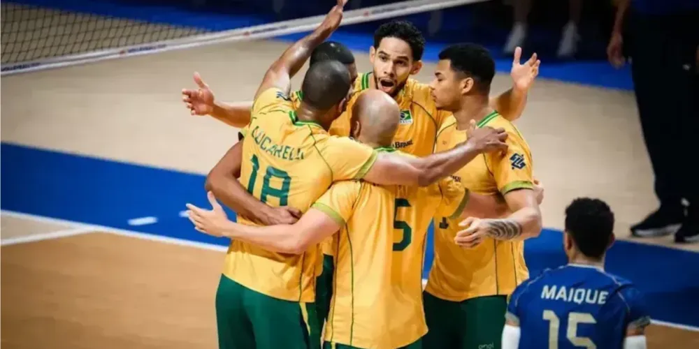 Seleção Brasileira conquista primeira vitória na segunda semana da VNL masculina