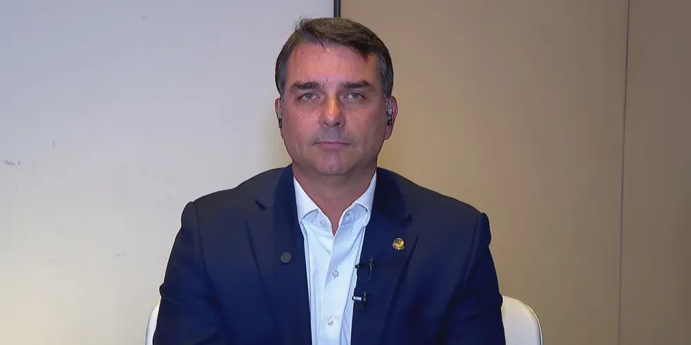 O senador e pré-candidato à Presidência da República pelo PL, Flávio Bolsonaro
