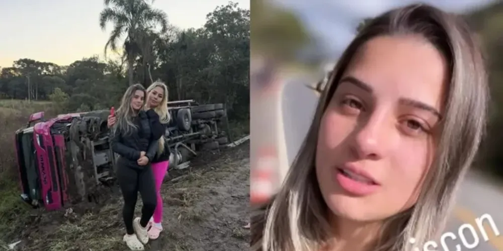 A influenciadora, que tem 1,2 milhão de seguidores nas redes sociais, narrou o acidente em Stories do Instagram, neste sábado