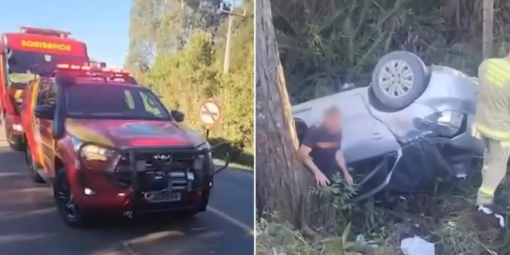 O acidente ocorreu por volta das 15h na BR-153