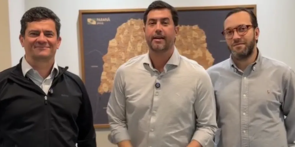 Sergio Moro (PL), Cesar Silvestri Filho (PP) e Filipe Barros (PL)