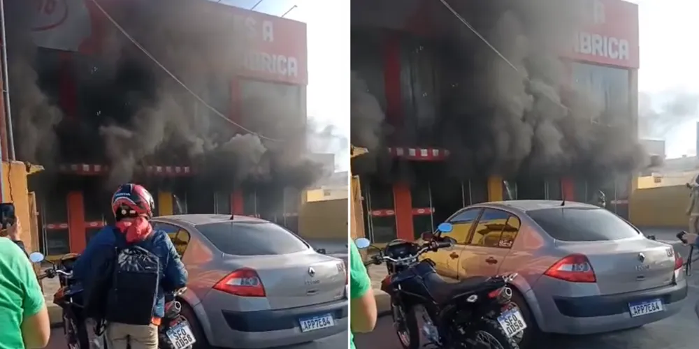 Incêndio foi percebido por pessoas que passavam pela região
