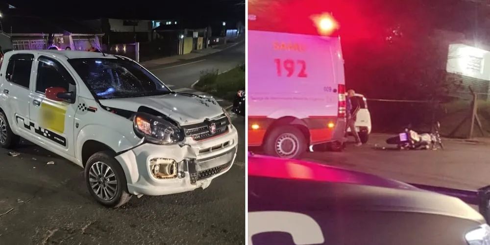 A jovem motociclista foi encaminhada para uma casa hospitalar