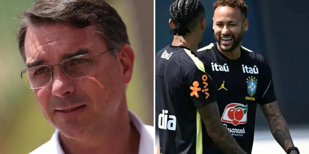 Flávio Bolsonaro e Neymar