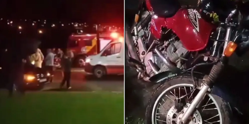 O condutor da motocicleta acabou necessitando de cuidados imediatos ainda no leito da rodovia