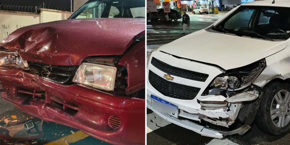O acidente envolveu um Chevrolet Kadett e um Chevrolet Agile