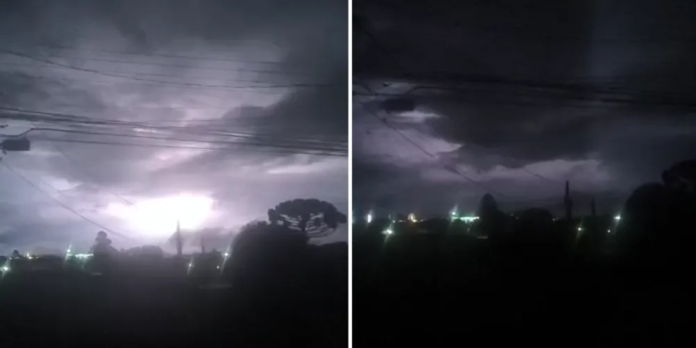 Os relâmpagos, frequentes e de grande intensidade, chamaram a atenção pela beleza e, ao mesmo tempo, pelo poder destrutivo