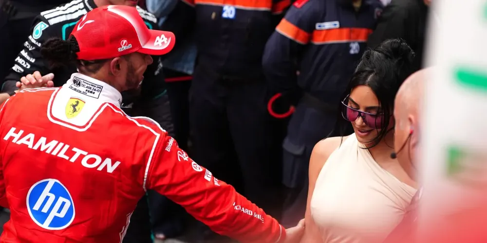 Lewis Hamilton e Kim Kardashian no GP de Mônaco de 2026