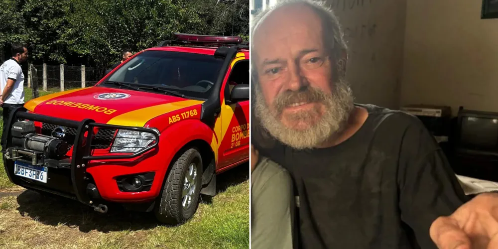 O homem foi encontrado pela equipe do Corpo de Bombeiros