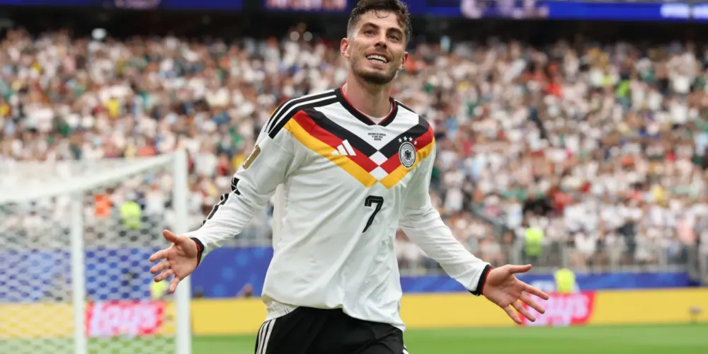 Kai Havertz marcou dois gols na goleada da Alemanha por 7 a 1 contra Curaçao