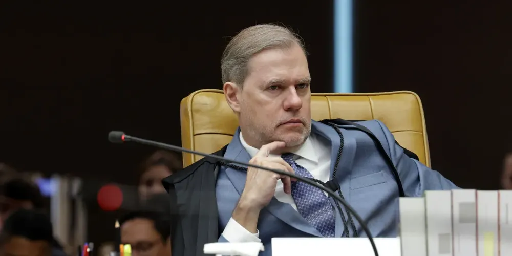 Ministro Dias Toffoli na sessão plenária do STF