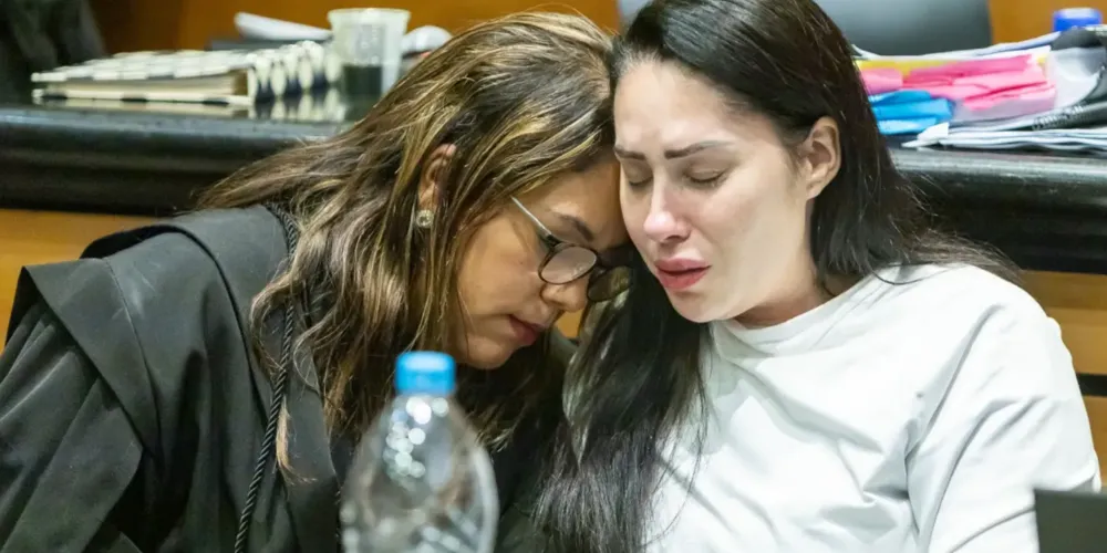 Monique Medeiros no julgamento sobre a morte do filho