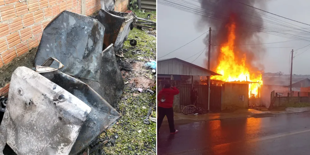 O incêndio aconteceu em uma residência no bairro Ouro Verde