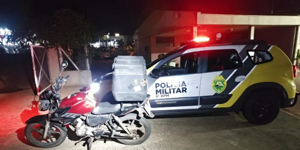 A motocicleta foi recolhida ao pátio do Detran