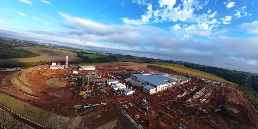 Imagens aéreas do local das obras