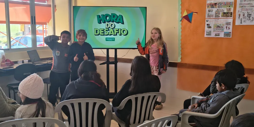 As ações da turma tiveram início com a videoaula do Vamos Ler e Unimed PG