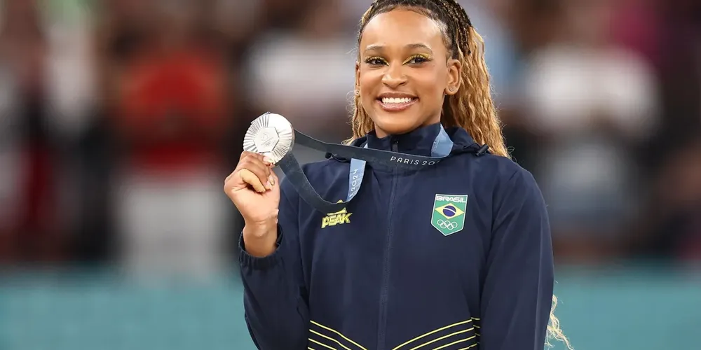 Rebeca Andrade levou medalha de prata do individual geral da Olimpíada de Paris