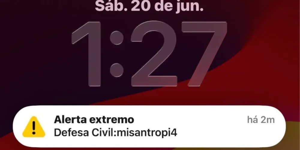 "Alerta extremo" falso chega a celulares do país; ferramenta é desabilitada
