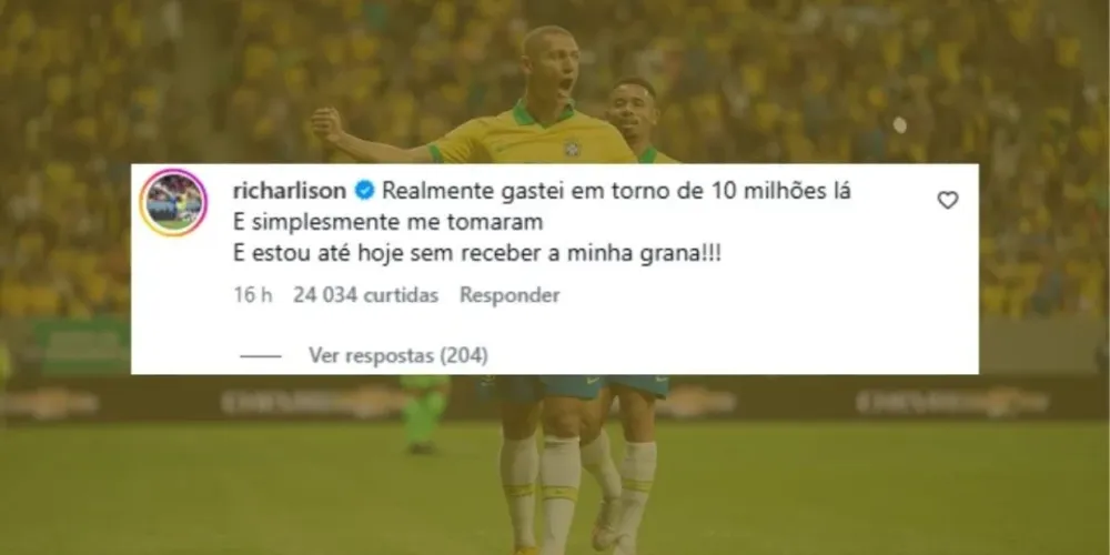 Jogador comentou publicação sobre a disputa judicial e afirmou que perdeu o imóvel e o dinheiro investido na compra