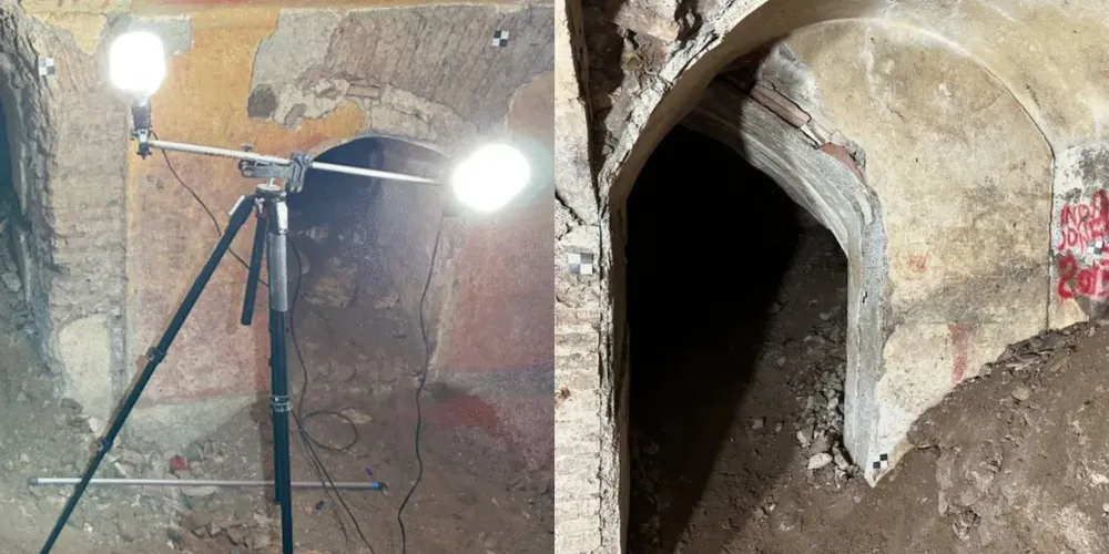 Projeto de restauro no Liceo Cavour recupera domus do século II com pinturas e estuques preservados  • Cantieri Narranti