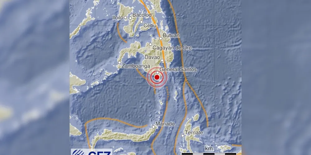 Terremoto é registrado nas Filipinas