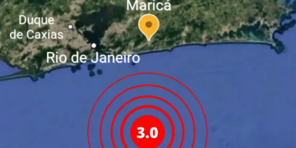Tremor de terra de magnitude 3.0 é registrado em Maricá, litoral do RJ