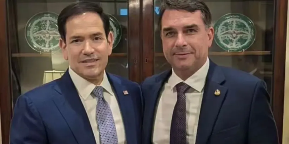 Flávio afirmou que o encontro com Marco Rubio durou cerca de 30 minutos