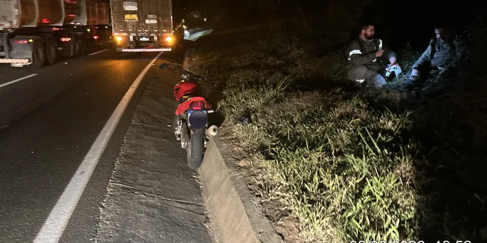 O homem conduzia uma motocicleta Honda/CBX 250 Twister, com placas de Telêmaco Borba