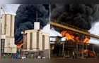 Incêndio atinge complexo industrial da cooperativa Coamo em Campo Mourão