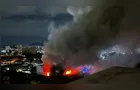 Incêndio de grandes proporções destrói galpões em São Paulo