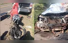 Acidente entre moto e caminhonete mata idoso de 60 anos na PR-160