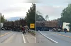 Caminhão perde freio e interdita PR-340 entre Telêmaco Borba e Ortigueira