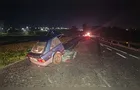 Carro parte ao meio em acidente na BR-376 e motorista fica em estado grave